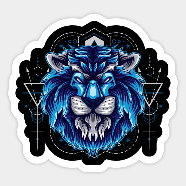 lion head Sticker by SHINIGAMII